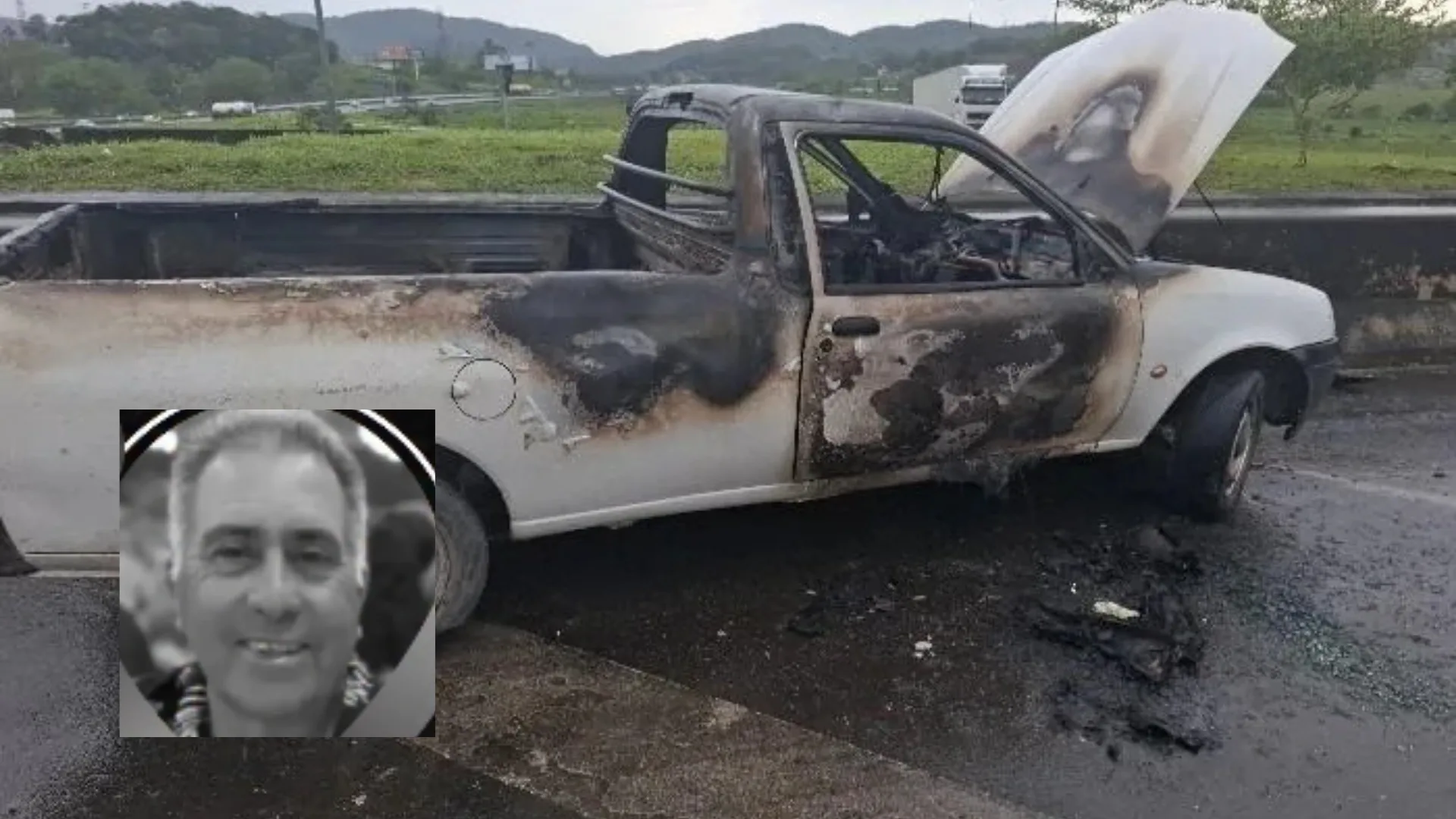 Quem era o motorista encontrado carbonizado dentro de carro na BR-101 em SC  | Imagem: Divulgação