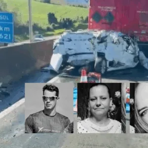 Família seguia para SC quando carro foi esmagado por caminhões na BR-376; veja identificação | Rede Massa