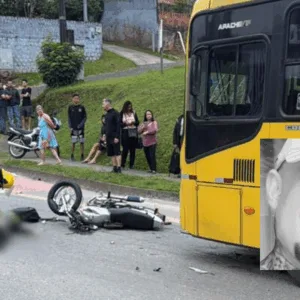 Motociclista morre após colisão com ônibus em Joinville