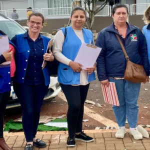 Equipes de saúde visitam famílias atingidas por tornado em Xanxerê | Foto: divulgação. 