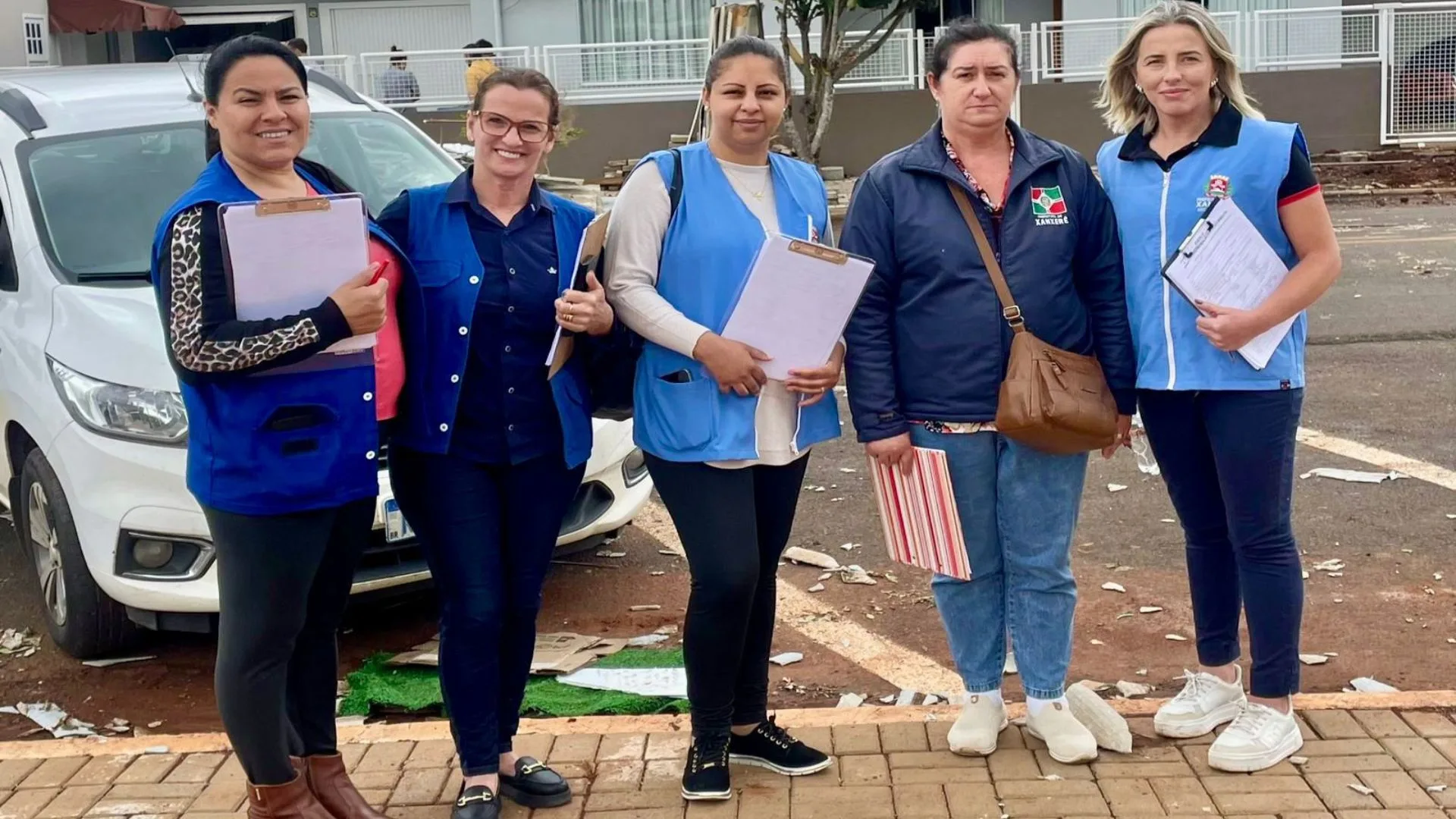 Equipes de saúde visitam famílias atingidas por tornado em Xanxerê | Foto: divulgação. 