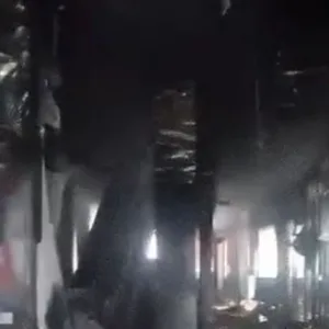 Imagem mostra destruição após incêndio em shopping na Grande Florianópolis | Foto:
divulgação. 