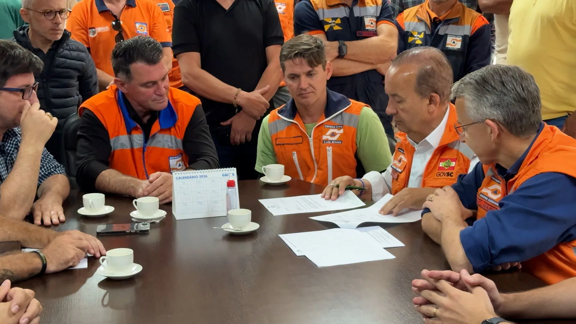 Jorginho Mello lança medidas para recuperar cidades e lavouras destruídas pela chuva e granizo | Foto: Divulgação / SECOM SC 