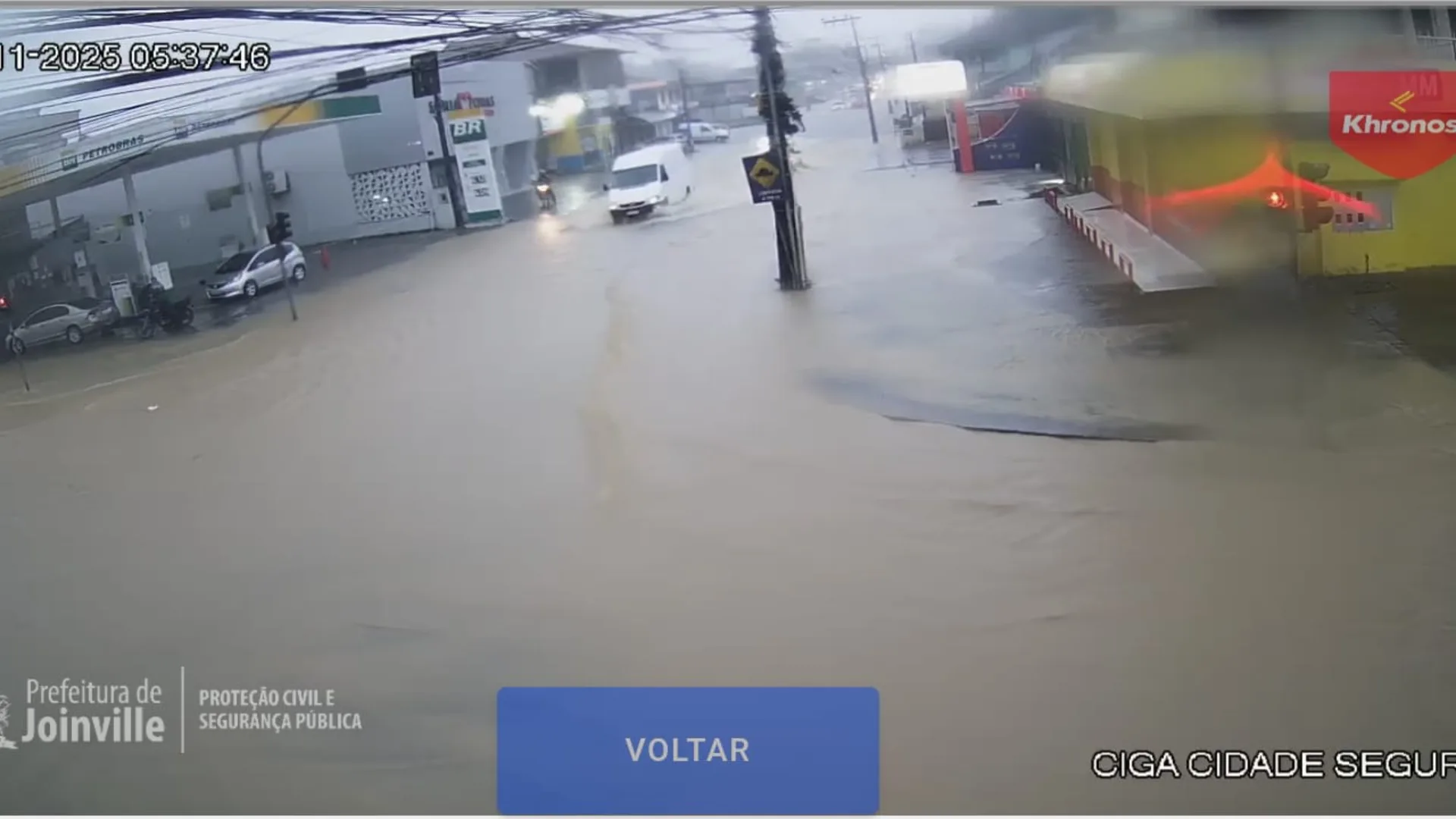Chuva forte provoca alagamentos em Joinville e afeta serviços nesta segunda-feira | Imagem: Prefeitura de Joinville/ Ascom