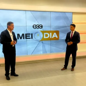 Prefeito Vaguinho Espíndola faz balanço da gestão em Criciúma no SCC Meio-Dia | Foto: SCC10