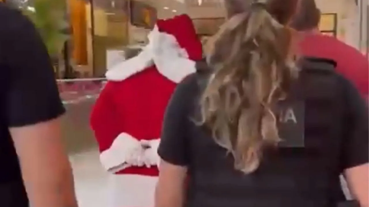 Shopping de Lages emite nota após Papai Noel ser preso suspeito de estupro de vulnerável | Foto: Reprodução PCSC
