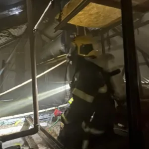 Soldagem causa incêndio em residência de Lages | Foto: 5º BBM