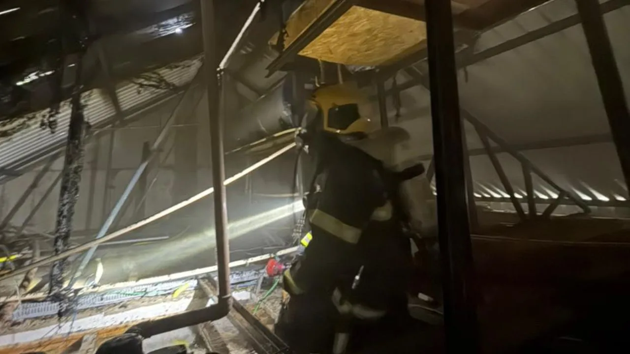 Soldagem causa incêndio em residência de Lages | Foto: 5º BBM