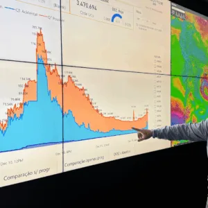 Ciclone causa blecaute em SC, com mais de 2,6 mil ocorrências e 16 mil sem energia - Imagem: Celesc/Ascom