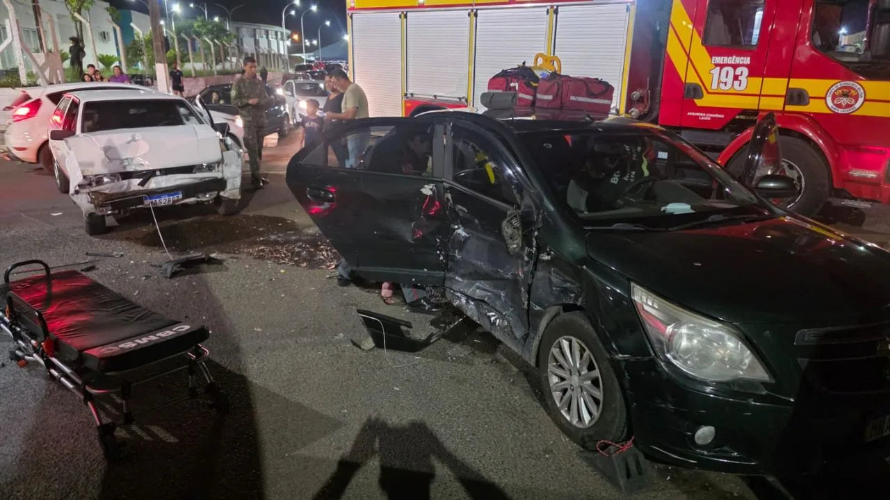 Colisão lateral entre carros deixa mulher ferida em Lages | Foto: 5º BBM