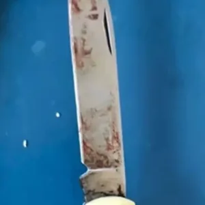 Homem ataca pai de 82 anos com facadas e é amarrado em poste | Foto: PMGO | Reprodução