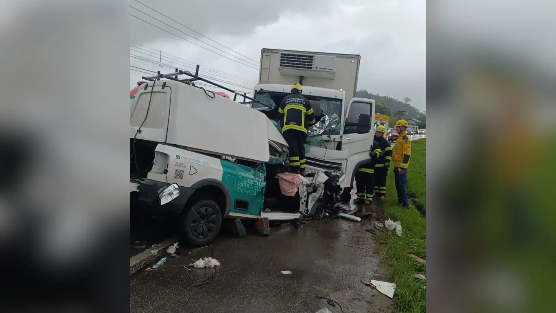 Foto: Bombeiros Voluntários de Ilhota/Reprodução