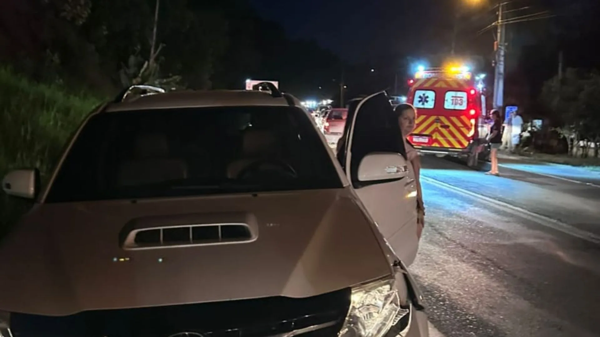 Homem é atropelado na SC-350 e sofre suspeita de traumatismo craniano – Imagem: reprodução/ CBMSC