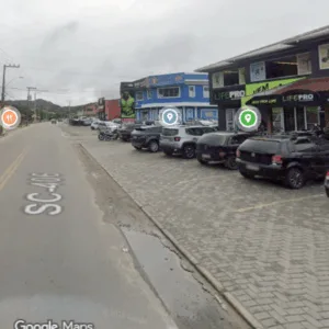 Ciclista é atropelada e motorista foge na SC-406, em Florianópolis | Imagem: Reprodução/ Google Street View