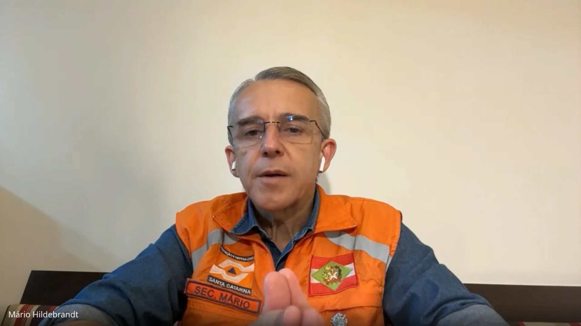 ‘Nossa maior preocupação são as enxurradas’ secretário alerta para efeitos do ciclone em SC | Print/SCC10