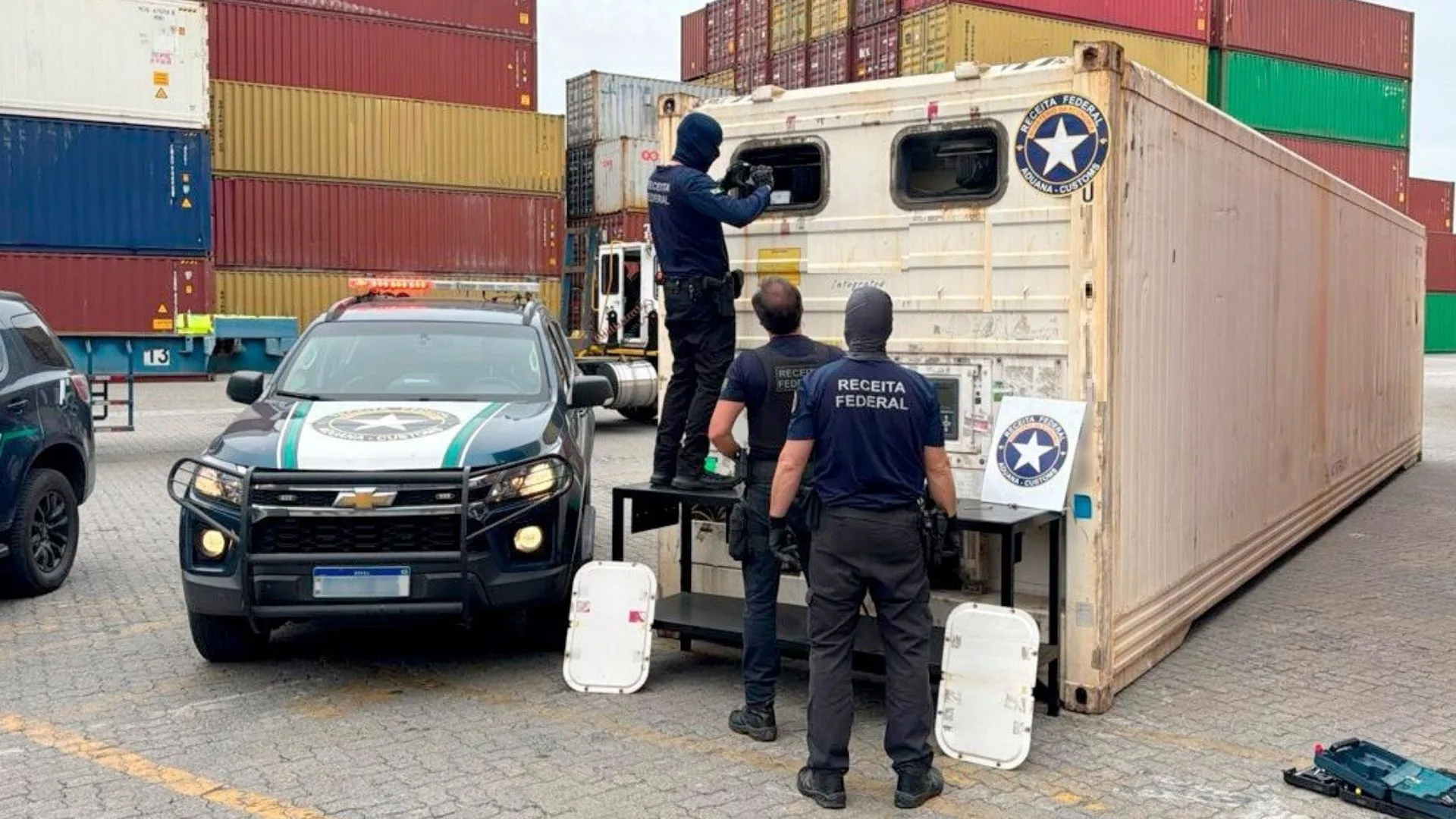Receita Federal apreende mais de 50k de cocaína no Porto de Itajaí | Foto: divulgação / Receita Federal 