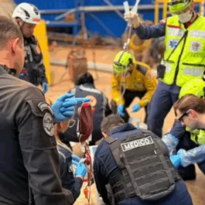 Trabalhador fica gravemente ferido após explosão em empresa de Chapecó | Créditos: SAER/Fron 