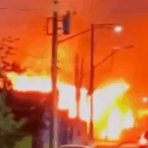 Incêndio de grandes proporções atinge olaria, em Itajaí | Reprodução/Itajaí Extra Notícias/Cedida ao SCC10