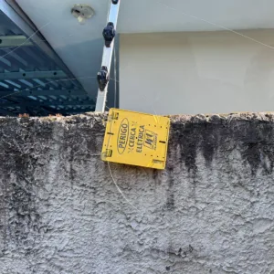 Cachorro morre eletrocutado após cerca elétrica de creche cair em terreno em SC | Foto: Divulgação 