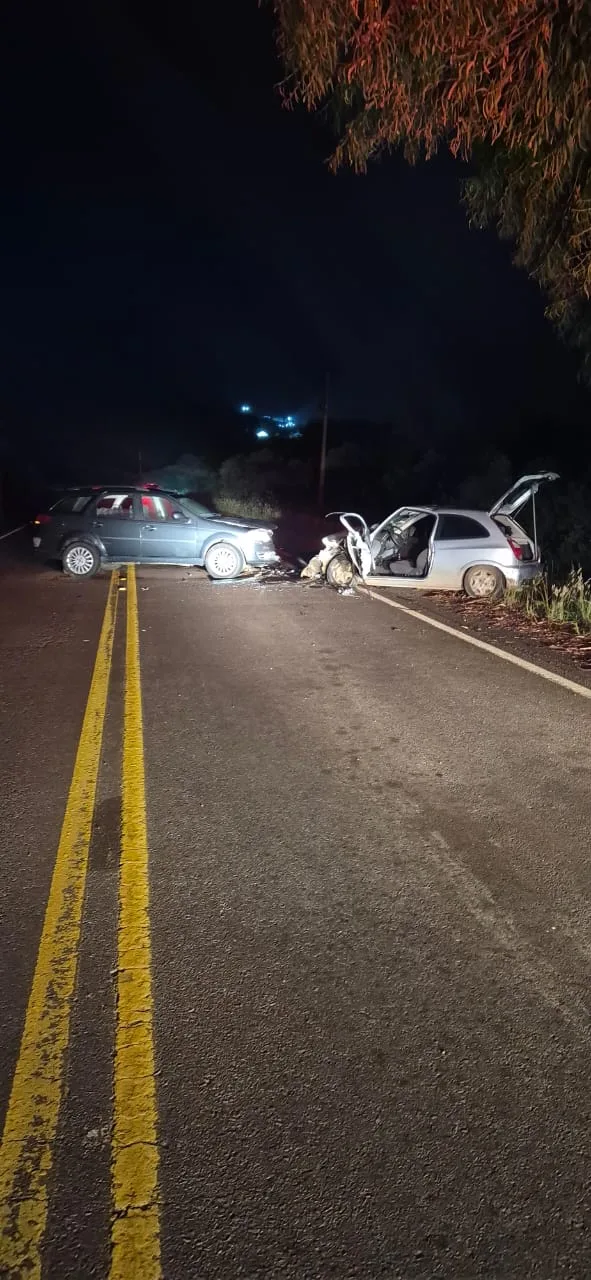 Colisão frontal mobiliza equipes de socorro na SC-114 em São Joaquim