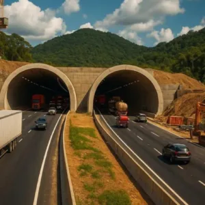 Governo apresenta plano para o Morro dos Cavalos na BR-101 em SC; saiba o que prevê o projeto - Imagem: Ilustrativa/ gerada por IA