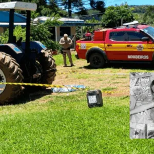 Identificado menino de 4 anos que morreu em acidente envolvendo trator no interior de SC - Foto: CBMSC/ Divulgação