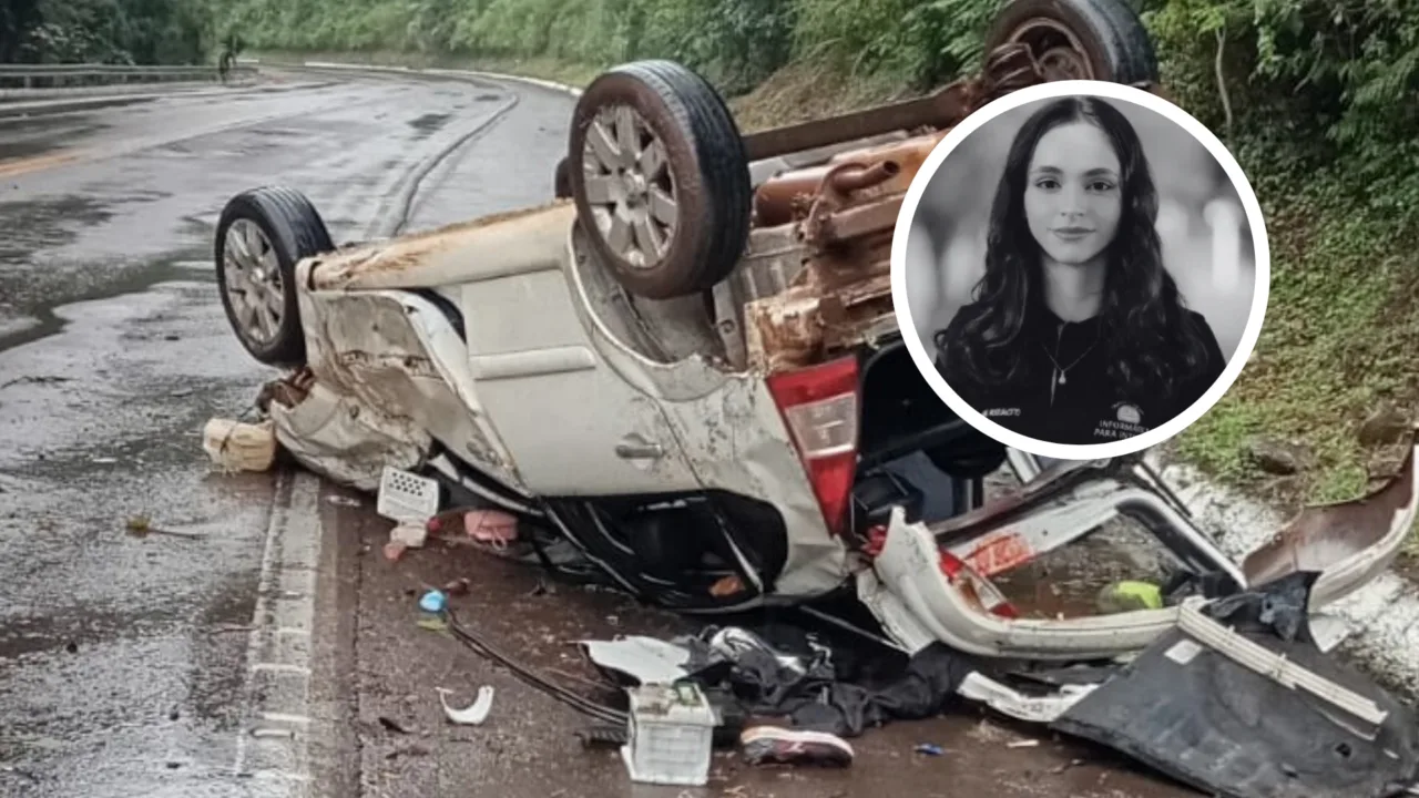 Identificada jovem que morreu após carro capotar em acidente na BR-153