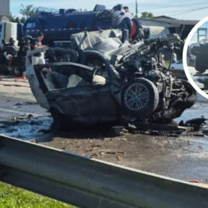 Imagens mostram carros destruídos após grave acidente na BR-101 - Foto: Divulgação/Redes Sociais