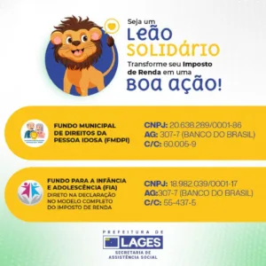 Lages incentiva destinação do IR para fundos municipais | Arte: Prefeitura de Lages