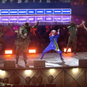 O ex-presidente Jair Bolsonaro (PL) foi caracterizado como o palhaço Bozo. Foto: Reprodução, Rede Globo