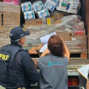 PRF flagra alimentos e produtos perigosos em caminhão em Campos Novos
