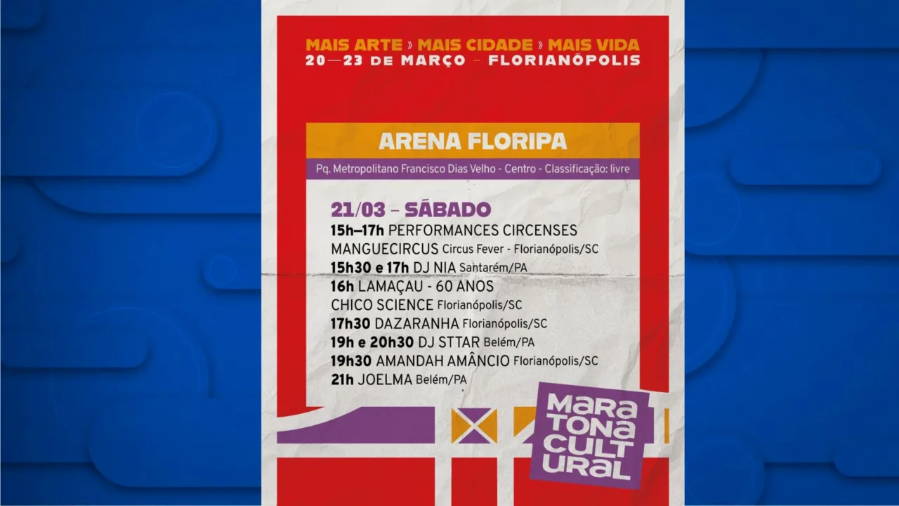 Maratona Cultural 2026 sábado