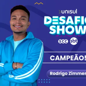 Rodrigo Zimmer é o campeão do reality Desafio Show. | Foto: Divulgação