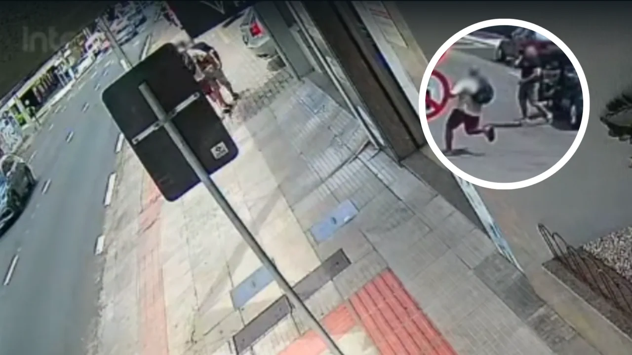 VÍDEO policial de folga flagra assalto e prende suspeito em SC