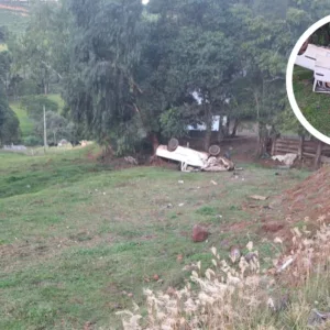 Acidente deixa um morto e um ferido grave em rodovia de SC- Foto: PMRv