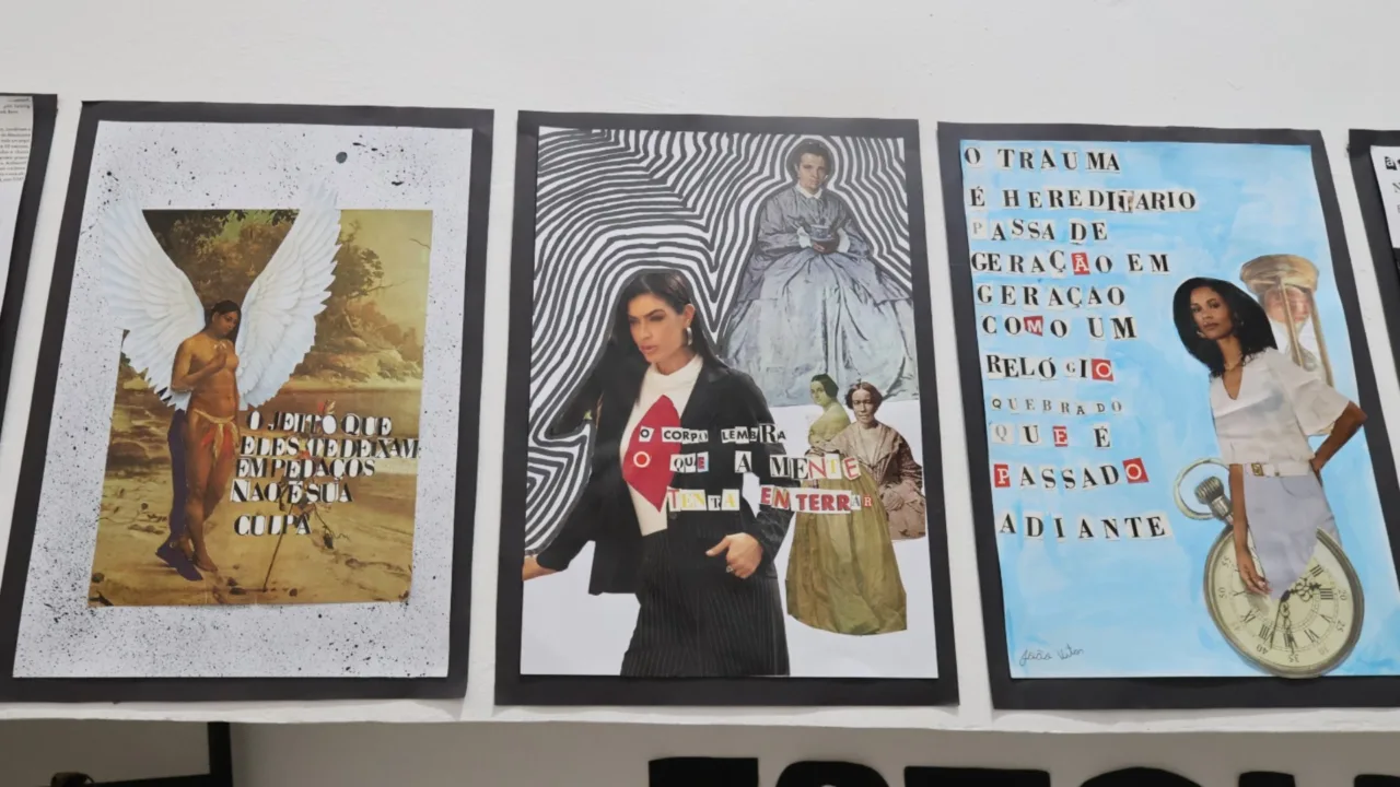 Arte do SCFV expõe violência contra a mulher em Maravilha