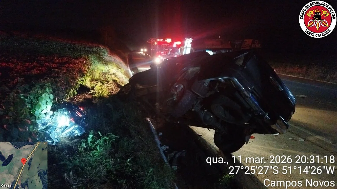 Casal morre após capotamento na BR-470 em SC (3)