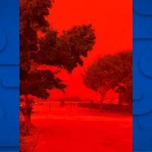 Céu vermelho na Austrália Entenda a tempestade.| Foto: Reprodução SCC10