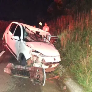 Acidente deixa um ferido na SC-390 em Campo Belo do Sul | Foto: PMRv Serra