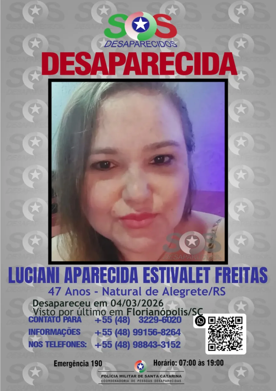 Gaúcha desaparece em SC e família encontra casa com sinais de abandono