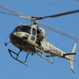 Helicóptero Águia 04 faz pouso de emergência em Lages após pane