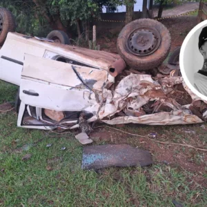 Identificado jovem de 22 anos que morreu após capotamento em SC