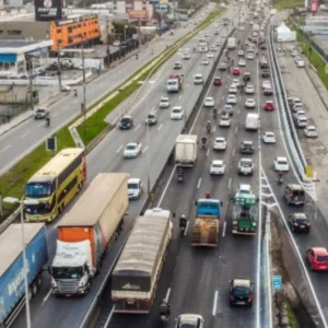 Impasse na BR-101 Norte preocupa setor produtivo de SC.| Foto: Reprodução Arteris Litoral Sul / Divulgação