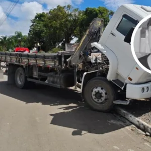 Motorista morre após ser atropelado pelo próprio caminhão em SC | Foto 1: PMSC/Divulgação | Foto 2: Redes Sociais
