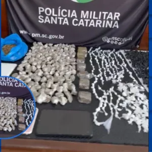 PM apreende 800 pedras de crack em Florianópolis