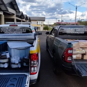 PMRv apreende 390 kg de alimentos sem refrigeração em Painel | Foto: PMRv Serra
