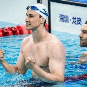 Recorde de Cielo nos 50m livre é quebrado após 17 anos.| Foto:  Reprodução/SBT News / Divulgação