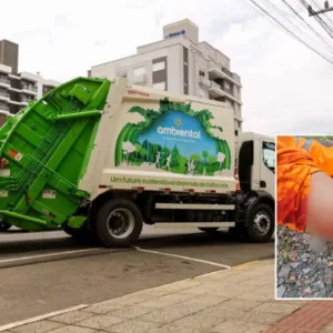 Semasa alerta para acidentes com coletores de lixo em Lages