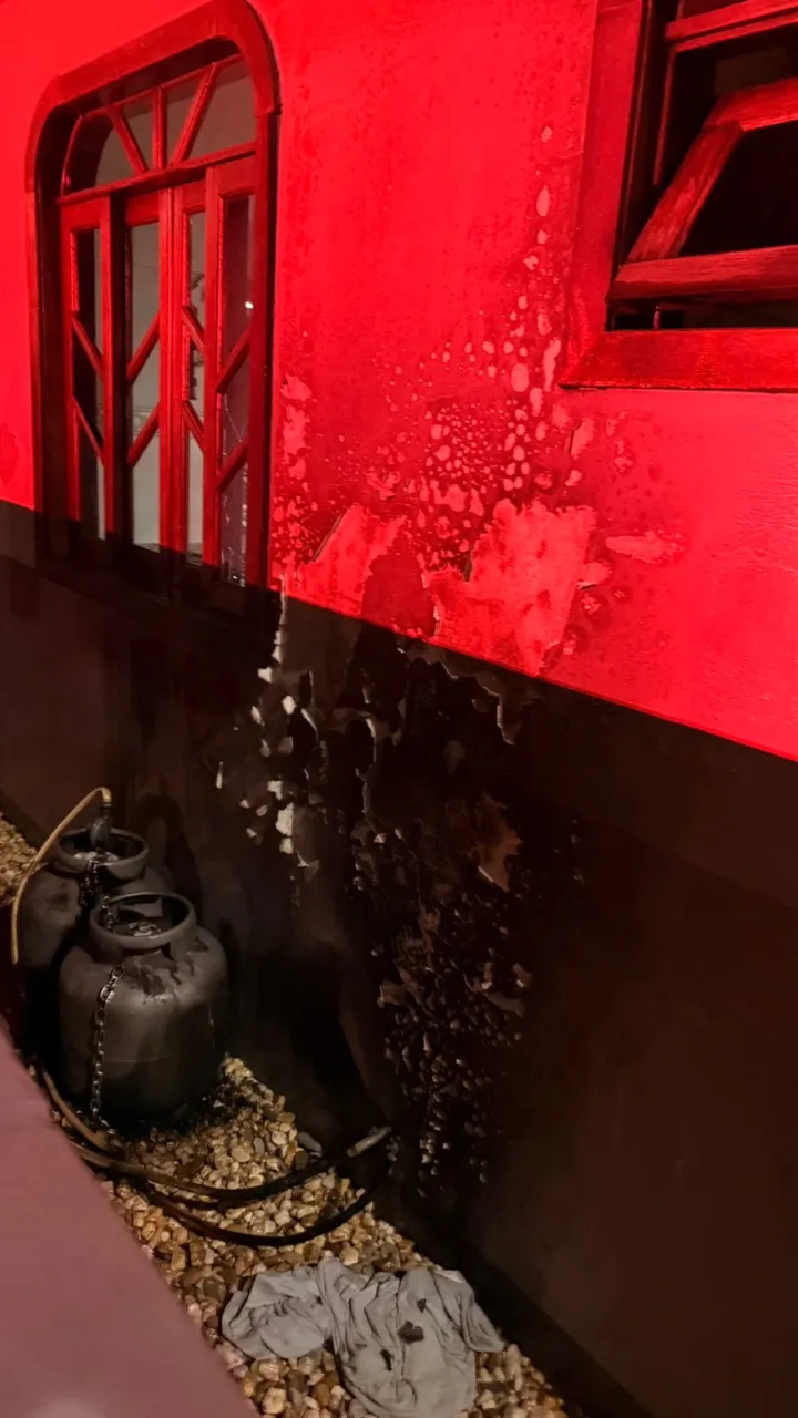 Botijão de gás recém-trocado pega fogo e assusta moradores em SC