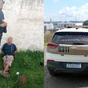 Homem é preso após furto e vandalismo em escola de Lages | Fotos: ROMU